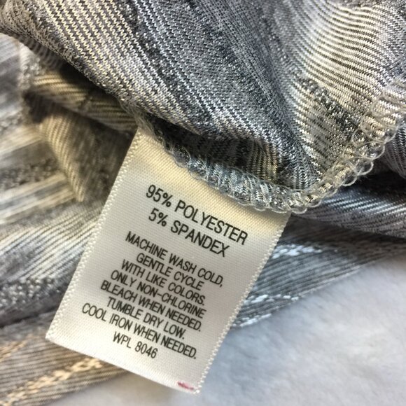 JM Collection Tank Top Blouse Sz 1X Womans Plus Gray Shimmery Sleeveless Stretch - Picture 8 of 11